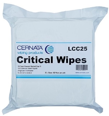 CERNATA Lint Free Cleanroom Wipes ISO4 25x25cm Pack of 150