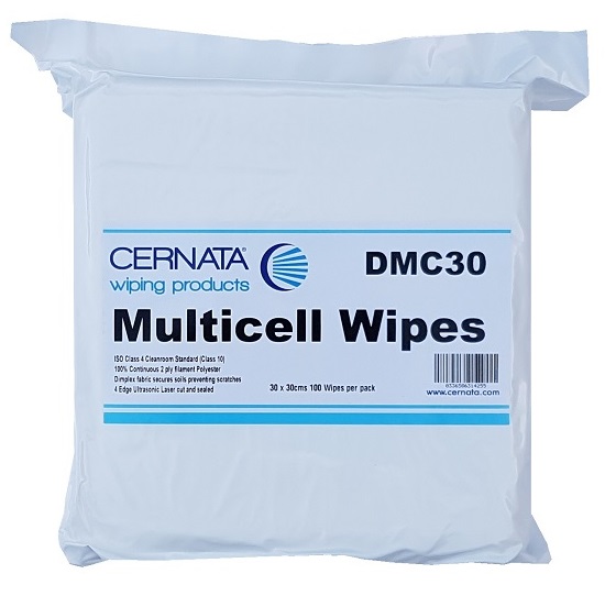 CERNATA Multicell Lint Free Wipes 30x30cms Pack of 100